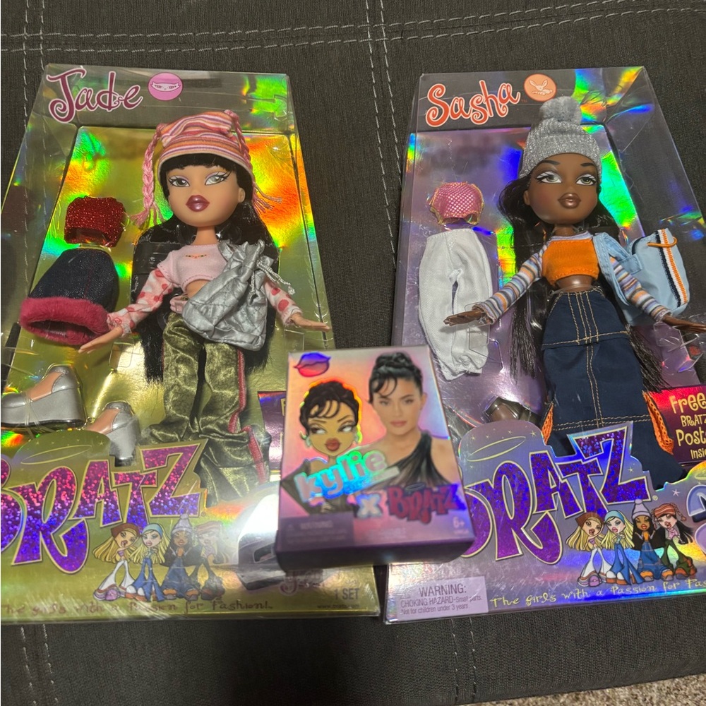 Bratz Dolls Sasha and Jade and mini Kylie bratz